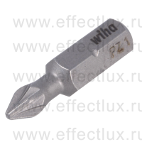 WIHA 7012 Z PZ1 Бита Standard Pozidriv 25 мм. 1/4" Крестовой шлиц PZ1 WI-01688