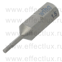 WIHA 7013 Z 1.5 Бита Standard HEX 25 мм. 1/4" 1.5 мм. WI-04011