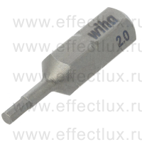 WIHA 7013 Z 2.0 Бита Standard HEX 25 мм. 1/4" 2.0 мм. WI-01703