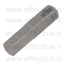 WIHA 7013 Z 6.0 Бита Standard HEX 25 мм. 1/4" 6.0 мм. WI-01708