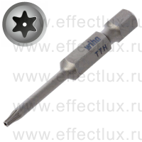 WIHA 7045 Z TR T7H x 50 Бита Professional TORX® H Tamper Resistant 50 мм. 1/4" T7H x 50 мм. WI-21045