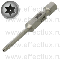 WIHA 7045 Z TR T9H x 50 Бита Professional TORX® H Tamper Resistant 50 мм. 1/4" T9H x 50 мм. WI-20218