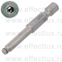 WIHA 7047R Z 4 x 50 Бита Professional HEX MagicRing® со сферической головкой 50 мм. 1/4" 4 x 50 мм. WI-25740