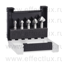 WIHA 79186 B5 Набор бит-зенкеров конических в пластиковом боксе, форма С 6.3, 5 предметов WI-28027