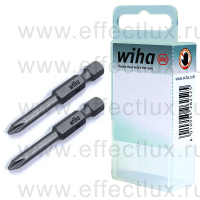 WIHA 7041 Z PH1 2 50 Набор бит Phillips PH1 Professional 50 мм. 1/4" в пластиковой коробке 2 шт. WI-38676
