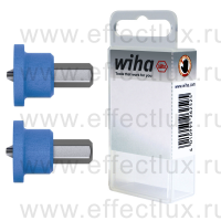 WIHA 7011 DWS PH2 2 Набор бит Phillips DryWall Stop 25 мм. 1/4" PH2 в пластиковой коробке 2 шт. WI-27077