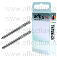 WIHA 7041 Z PH2 2 70 Набор бит Phillips PH2 Professional 70 мм. 1/4" в пластиковой коробке 2 шт. WI-38707