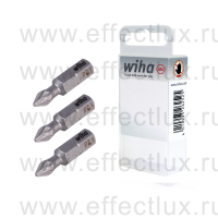 WIHA 7012 Z PZ1 3 Набор бит Pozidriv PZ1 Standard 25 мм. 1/4" в пластиковой коробке 3 шт. WI-07859