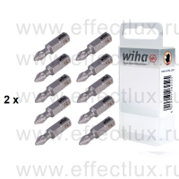 WIHA 7012 Z PZ1 20 Набор бит Pozidriv PZ1 Standard 25 мм. 1/4" в пластиковой коробке 20 шт. WI-35709