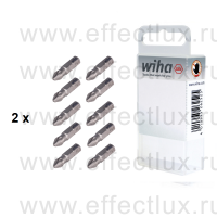 WIHA 7012 Z PZ1 20 Набор бит Pozidriv PZ1 Standard 25 мм. 1/4" в пластиковой коробке 20 шт. WI-36282