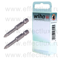 WIHA 7042 Z PZ1 2 50 Набор бит Pozidriv PZ1 Professional 50 мм. 1/4" в пластиковой коробке 2 шт. WI-38679
