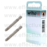 WIHA 7042 Z PZ3 2 70 Набор бит Pozidriv PZ3 Professional 70 мм. 1/4" в пластиковой коробке 2 шт. WI-38711