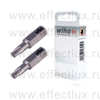 WIHA 7015 Z T20 2 Набор бит TORX® T20 Standard 25 мм. 1/4" в пластиковой коробке 2 шт. WI-08423