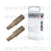 WIHA 7015 Z T25 2 Набор бит TORX® T25 Standard 25 мм. 1/4" в пластиковой коробке 2 шт. WI-08424