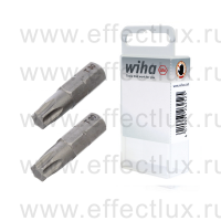 WIHA 7015 Z T30 2 Набор бит TORX® T30 Standard 25 мм. 1/4" в пластиковой коробке 2 шт. WI-08425