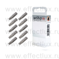 WIHA 7015 Z T30 10 Набор бит TORX® T30 Standard 25 мм. 1/4" в пластиковой коробке 10 шт. WI-24750