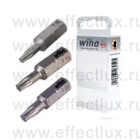 WIHA 7015 Z T10 T15 T20 3 Набор бит TORX® T10, T15, T20 Standard 25 мм. 1/4" в пластиковой коробке 3 шт. WI-07871