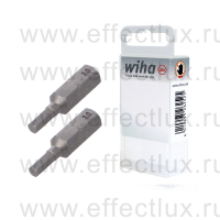 WIHA 7013 Z 3.0 2 Набор бит HEX 3.0 мм. Standard 25 мм. 1/4" в пластиковой коробке 2 шт. WI-38656
