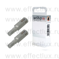 WIHA 7013 Z 4.0 2 Набор бит HEX 4.0 мм. Standard 25 мм. 1/4" в пластиковой коробке 2 шт. WI-25681