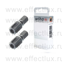 WIHA 7015 ZTR T40H 2 Набор бит TORX® Tamper Resistant T40H Standard 25 мм. 1/4" в пластиковой коробке 2 шт. WI-38654