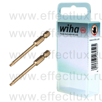 WIHA 7045 Z T15 70 Набор бит TORX® T15 Professional 70 мм. 1/4" в пластиковой коробке 2 шт. WI-38713