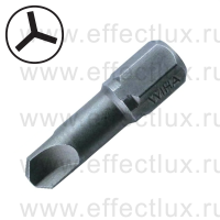 WIHA 7019 ZOT TW 3х25 Бита STANDARD ZOT Tri-Wing® 1/4" 25 мм. с зоной скручивания TS 3х25 мм. WI-22606