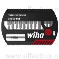 WIHA SB 7947-999 Набор бит FlipSelector Standard смешанный (SL, PH, PZ, TORX®, HEX) 25 мм. 1/4", в блистерной упаковке, 13 предметов WI-39083
