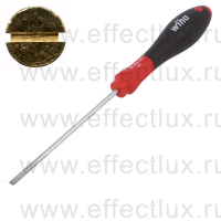 WIHA 302 3.5 x 100 Отвёртка шлицевая SoftFinish® круглое жало, SL3.5х100 мм. WI-00691
