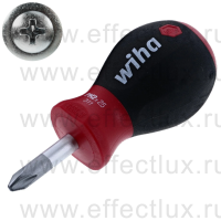 WIHA 311SY PH2 x 25 Отвёртка Phillips SoftFinish® Stubby укороченное круглое жало, PH2x25 мм. WI-26969