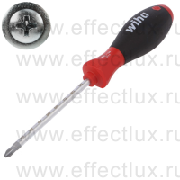 WIHA 3111 PH2 x 100 Отвёртка Phillips SoftFinish® круглое жало с миллиметровой шкалой, PH2x100 мм. WI-35398