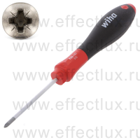 WIHA 313 PZ0 x 60 Отвёртка Pozidriv SoftFinish® круглое жало PZ0x60 мм. WI-00768