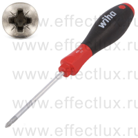 WIHA 313 PZ1 x 80 Отвёртка Pozidriv SoftFinish® круглое жало PZ1x80 мм. WI-00770