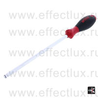 WIHA 367R 8,0 x 150 Отвёртка шестигранная со сферической головкой MagicRing® SoftFinish® шестигранное жало, 8,0x150 мм. WI-26085