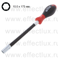 WIHA 372 10 x 175 Отвёртка торцевой ключ SoftFinish® круглое гибкое жало, 10,0x175 мм. WI-01440