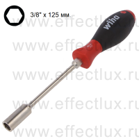 WIHA 347 Zoll 3/8 x 125 Отвёртка торцевой ключ SoftFinish® круглое жало с шестигранником под гаечный ключ, 3/8"x125 мм. WI-02839