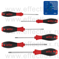 WIHA 362 K6 SO Набор отверток TORX® SoftFinish® T10-T40, круглое жало, 6 предметов WI-07155
