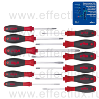 WIHA 302 HK12 Набор отверток SoftFinish® SL, PH, PZ, TX, круглое жало, 12 предметов WI-41002