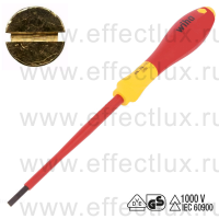 WIHA 320N 3.5 x 100 Отвёртка диэлектрическая VDE SoftFinish® electric прямой шлиц, 3.5x100 мм. WI-00822