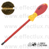 WIHA 320N 6.0 x 150 Отвёртка диэлектрическая VDE SoftFinish® electric прямой шлиц, 6.0x150 мм. WI-00828
