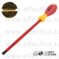 WIHA 320N 10.0 x 200 Отвёртка диэлектрическая VDE SoftFinish® electric прямой шлиц, 10.0x200 мм. WI-00832