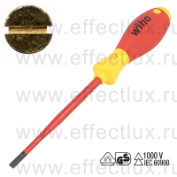 WIHA 3201 5.5 x 125 Отвёртка диэлектрическая VDE SoftFinish® electric slimFix прямой шлиц, зауженное жало 5.5x125 мм. WI-35391