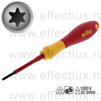 WIHA 325 T9 x 60 Отвёртка диэлектрическая VDE SoftFinish® electric шлиц TORX®, T9x60 мм. WI-00882
