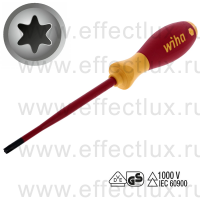 WIHA 3251 T30 x 125 Отвёртка диэлектрическая VDE SoftFinish® electric slimFix зауженное жало шлиц TORX®, T30x125 мм. WI-36541