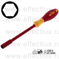 WIHA 322 6 x 125 Отвёртка торцевой ключ диэлектрическая VDE SoftFinish® electric, 6x125 мм. WI-00857
