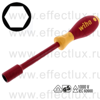 WIHA 322 11 x 125 Отвёртка торцевой ключ диэлектрическая VDE SoftFinish® electric, 11x125 мм. WI-00862