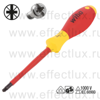 WIHA 328 SL/PZ2 x 100 Отвёртка диэлектрическая VDE SoftFinish® electric, шлиц Xeno PlusMinus/Pozidriv, SL/PZ2x100 мм. WI-30701
