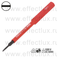 WIHA 2831-10 0,4 x 1,5 Бита изолированная slimBit VDE SoftFinish® electric slimVario®, профиль: прямой шлиц 0,4x1,5х0,15 Нм. WI-43114