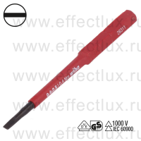 WIHA 2831-10 0,4 x 2,5 Бита изолированная slimBit VDE SoftFinish® electric slimVario®, профиль: прямой шлиц 0,4x2,5х0,40 Нм. WI-34578