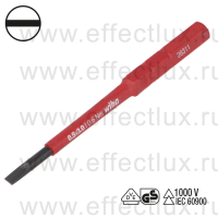 WIHA 2831-10 0,5 x 3,0 Бита изолированная slimBit VDE SoftFinish® electric slimVario®, профиль: прямой шлиц 0,5x3,0х0,60 Нм. WI-34579