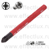 WIHA 2831-14 SL/PZ2 х 75 Бита изолированная slimBit VDE SoftFinish® electric slimVario®, профиль: PlusMinus/Pozidriv SL/PZ2х75х5,50 Нм. WI-34590